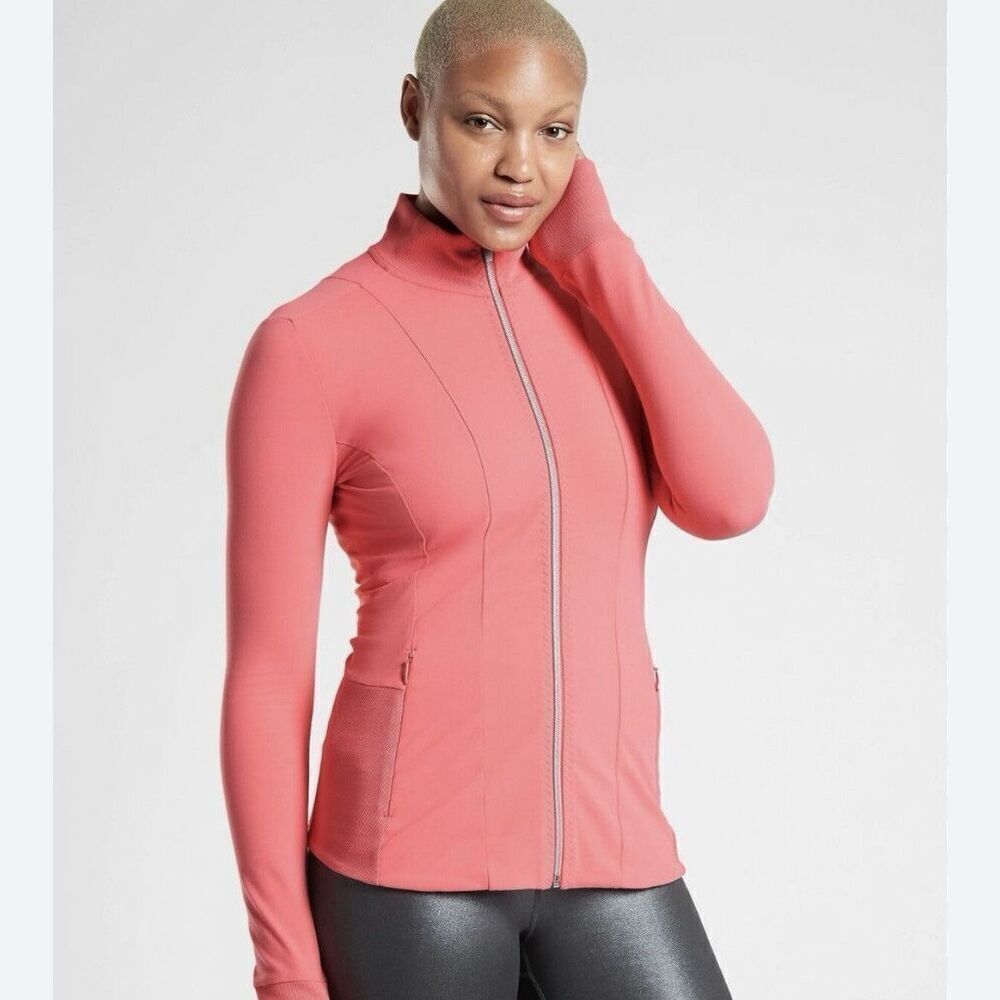 Athleta Shanti Jacket Powervita Coral Petal Size Large
